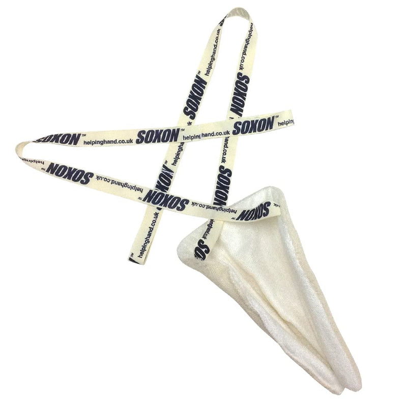 [Australia] - The Helping Hand Company Soxon Sock Aid - Fabric Sock Aid Tool and Stocking Applicator - Easy to Use Sock Puller Aid for Elderly, Disabled, Pregnant Women, Arthritis and Hip Recovery, White Single 