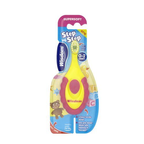 [Australia] - Wisdom Step By Step Super Soft Toothbrush For Children of 0-2 Year Old (Pack of 3) 1 Count (Pack of 3) 