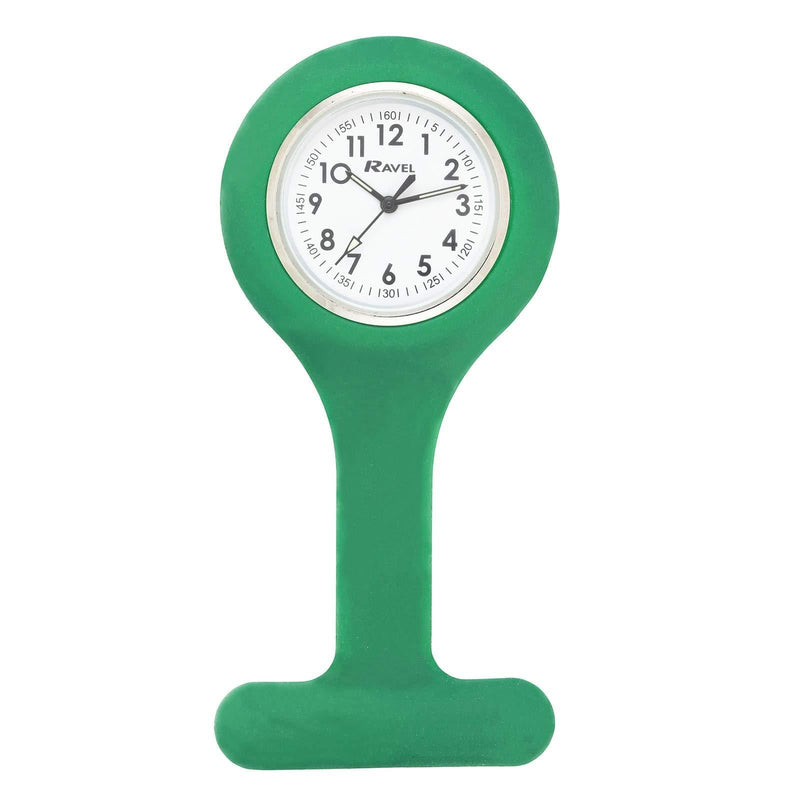 [Australia] - Ravel - Silicone Nurses Fob Watch White/Green 