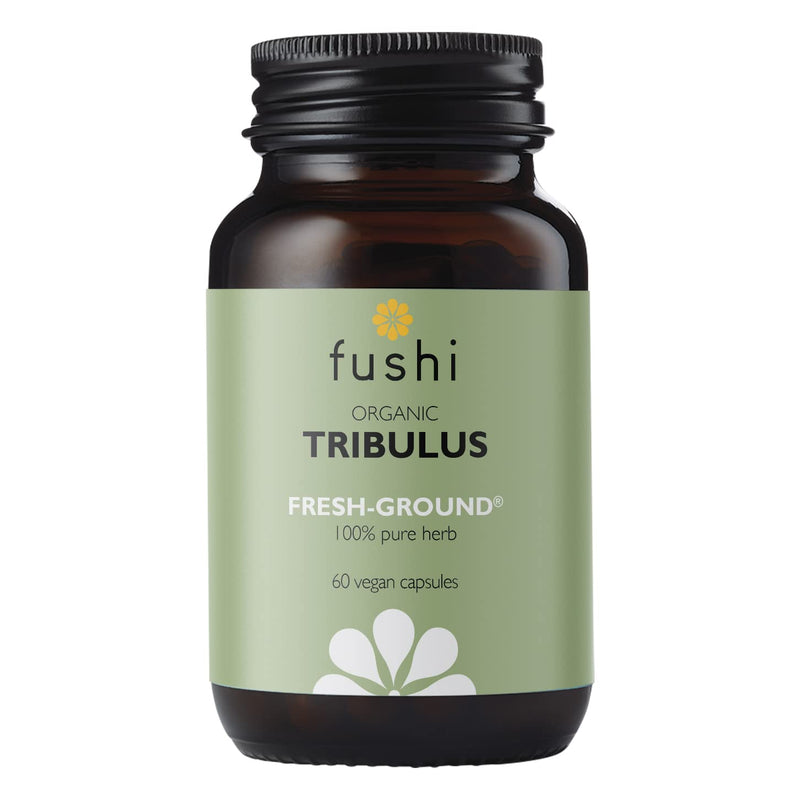 [Australia] - Fushi Organic Tribulus Terrestris (Gokshura), 60 Caps | Fresh-Ground Whole Food | Ayurvedic herb for Male Health & Sports Performance | Ethical & Vegan | Manufactured in the UK 