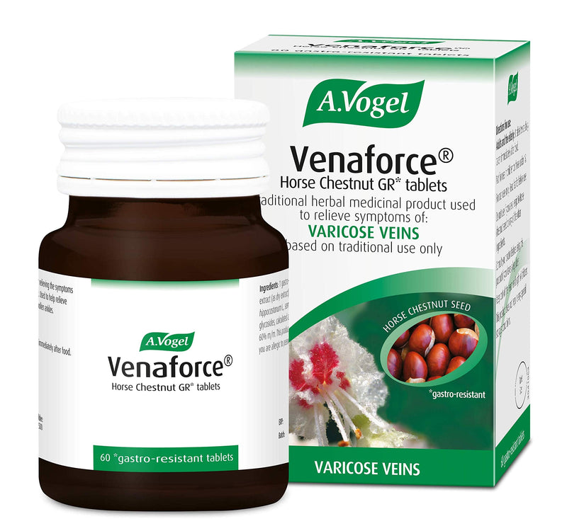 [Australia] - A.Vogel Venaforce Horse Chestnut Tablets | Relieve Symptoms of Varicose Veins, Tired Aching Legs, Leg Cramps & Swollen Ankles | 60 Tablets 60 Count (Pack of 1) 