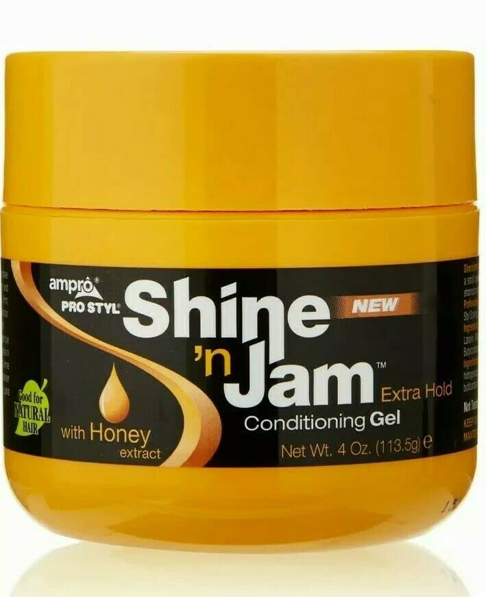 [Australia] - Shine n Jam Hair Gel Conditioning Extra Hold Hair Jam for Braids Edge Control Braiding Gel (4 Oz) 4 oz (Pack of 1) 