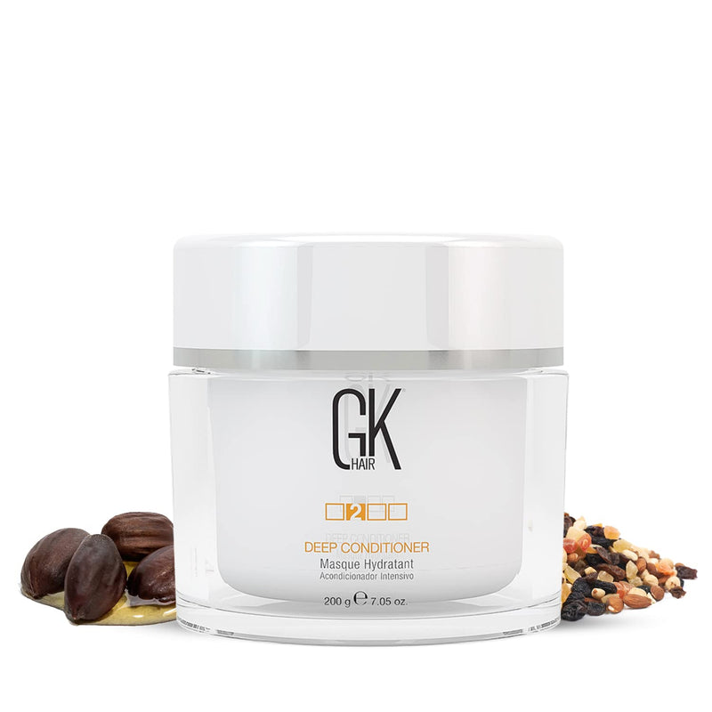 [Australia] - GK HAIR Global Keratin Deep Conditioner Masque (7.05 Fl Oz/200g) Intense Hydrating Repair Treatment for Dry Damaged and Color Treated Hair, Anti Frizz, Hair Restoration Formula with JOJOBA Seed Oils 200 g (Pack of 1) 