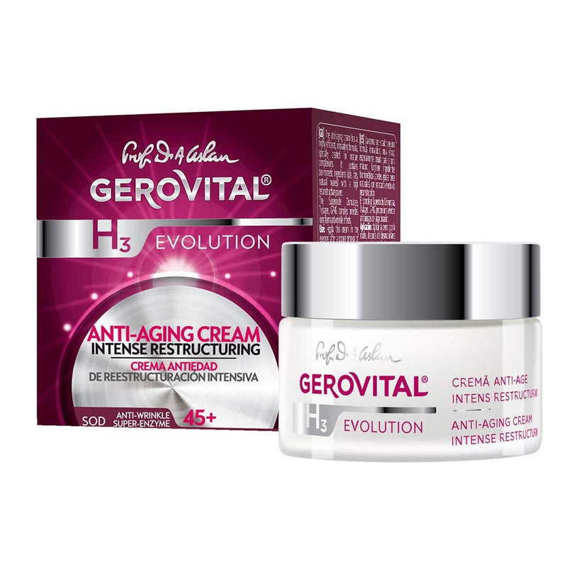 [Australia] - Gerovital H3 Evolution, Intense restructuring anti-wrinkle night face cream for woman, regenerates and improves the elasticity and firmness of the skin, for dry, mature skin, 50 ml 