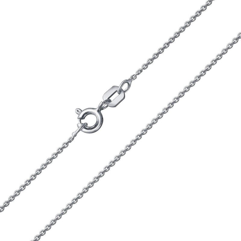 [Australia] - Thin 20 Gauge 1 MM 925 Sterling Silver Rolo Cable Chain Necklace For Women For Teen Made In Italy 16 18 20 24 Inch 20.0 Inches 