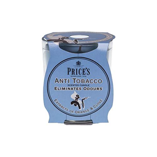 [Australia] - Price's - Anti-Tobacco Jar Candle - Odour Eliminating Candle - Made with Orange and Clove Extracts - Clean, Fresh, Quality Fragrance - Long Lasting Scent 
