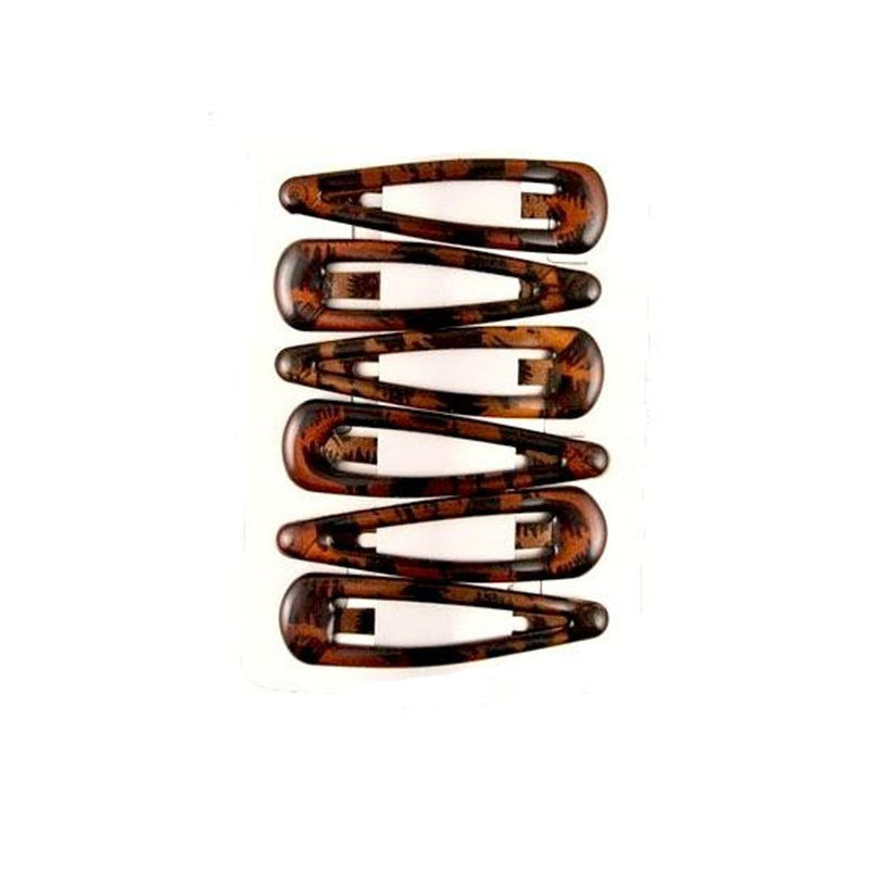 [Australia] - Hair Accessories Snap Hair Clips Bendies Sleepies 6 X Snap Hair Clips School Colours Hairclips[Brown (7)] 