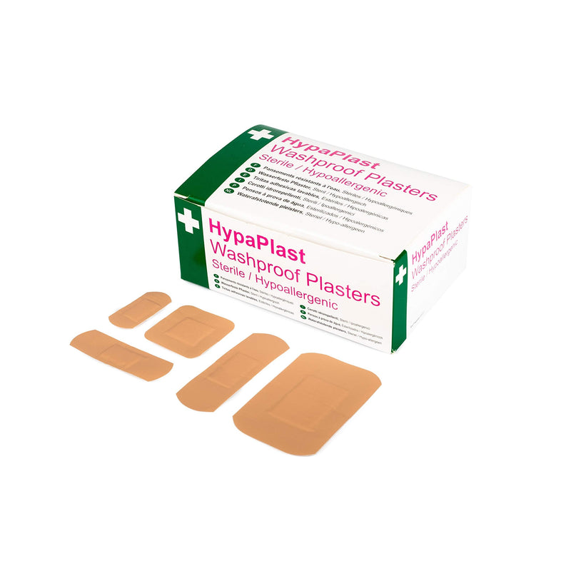 [Australia] - Safety First Aid Group HypaPlast Pink Washproof, Assorted (100) Sterile Hypoallergenic Assorted (100) 