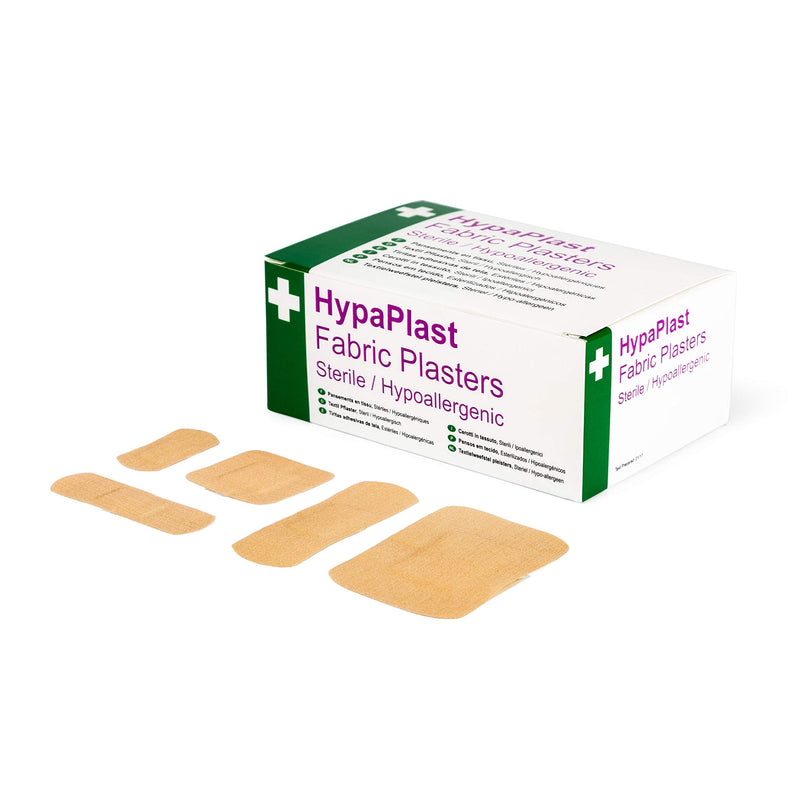 [Australia] - Safety First Aid Group HypaPlast Fabric Plasters, Assorted (100) Sterile Hypoallergenic Assorted (100) 