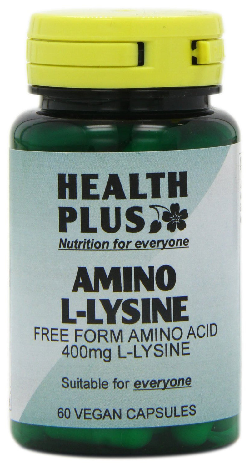 [Australia] - Health Plus Amino L-Lysine HCL 500mg Amino Acid Supplement - 60 Capsules 
