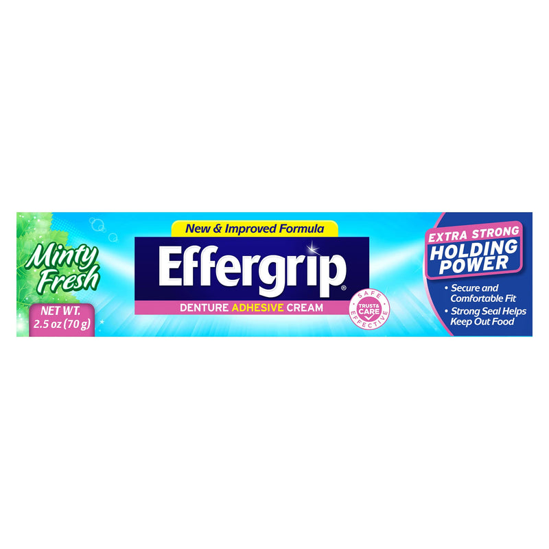 [Australia] - Effergrip Denture Adhesive Cream | Extra Strong Denture Holding Power | 2.5 OZ 