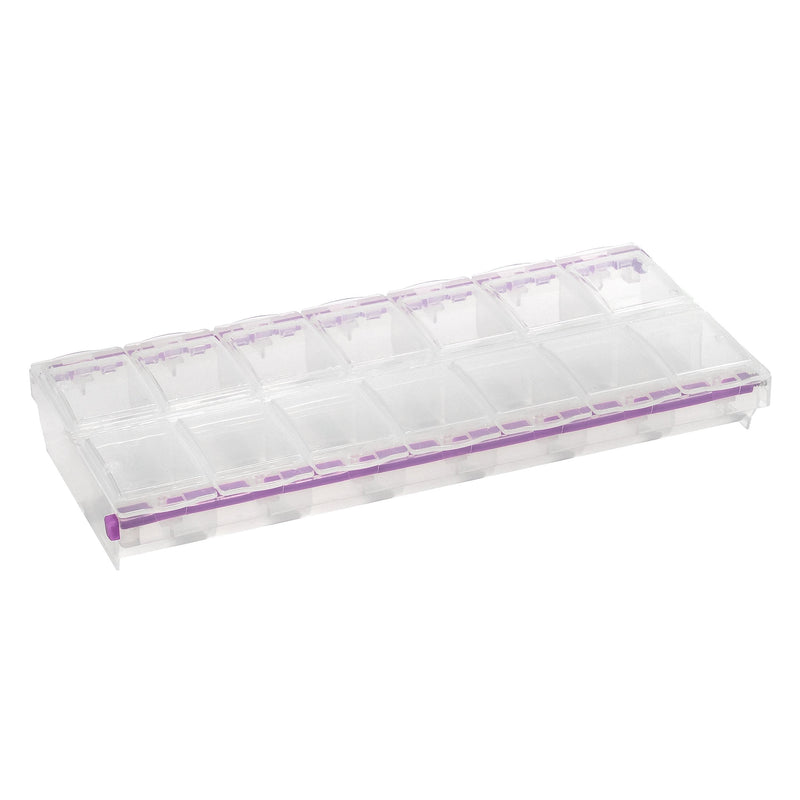 [Australia] - Pill, Medicine, Vitamin, Organizer Box | Weekly and Storage | 14 Locking Compartments | Clear Lids | Craft Mates | Apothecary Products 