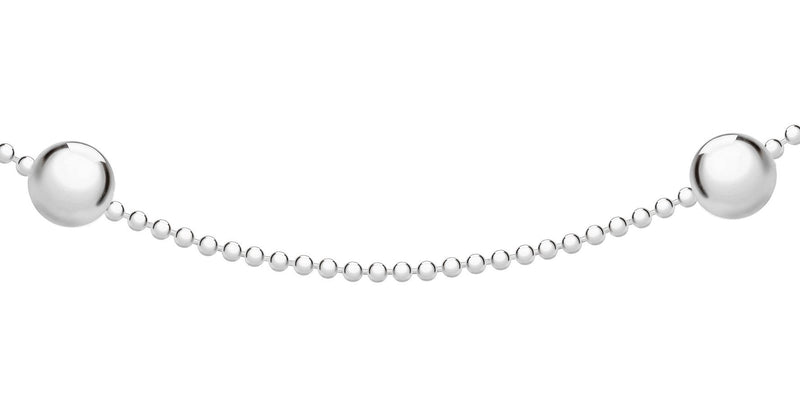 [Australia] - Tuscany Silver Sterling Silver Station Ball Chain of 40cm 