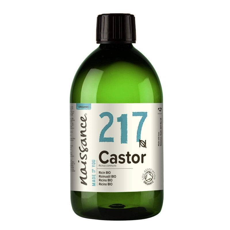 [Australia] - Naissance Certified Organic Castor Oil (no. 217) 500ml ‚Äì 100% Pure, Cold Pressed , Unrefined ‚Äì For Eyelashes, Hair, Eyebrows, Beard Growth, Nails, Skin, Massage ‚Äì Natural, Vegan, Hexane Free, No GMO 