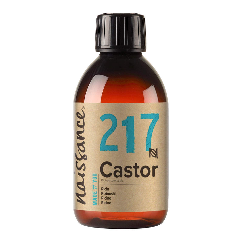 [Australia] - Naissance Cold Pressed Castor Oil (no. 217) 250ml - 100% Pure For Eyelashes, Hair, Eyebrows, Beard Growth - Moisturiser For Nails and Skin – Base Oil for Massage - Vegan, Hexane Free, No GMO 250 ml (Pack of 1) without 5 Precision Wands 