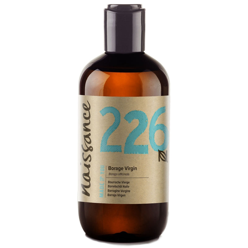 [Australia] - Naissance Virgin Borage (Starflower) Seed Oil 250ml 100% Pure & Naturally High in GLA (Gamma-Linolenic Acid) 