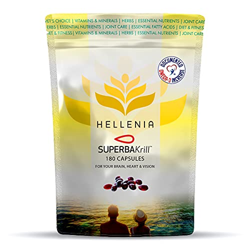 [Australia] - Hellenia Superba Krill� 100% Antarctic Krill Oil Capsules 500mg | Natural Source of Astaxanthin & DHA | Pure | Highest Purity, Lowest Sodium, 3 Month Supply 