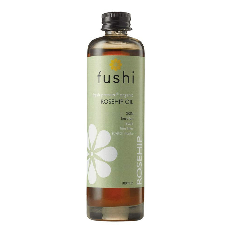 [Australia] - Fushi Organic Rosehip Seed Oil 100 ml | min Vitamin E 18.3 mcg/g | Fresh-Pressed | Best for Scars, Fine Lines & Stretch Marks | Ethical & Vegan Society Approved | Manufactured in the UK 100ml 