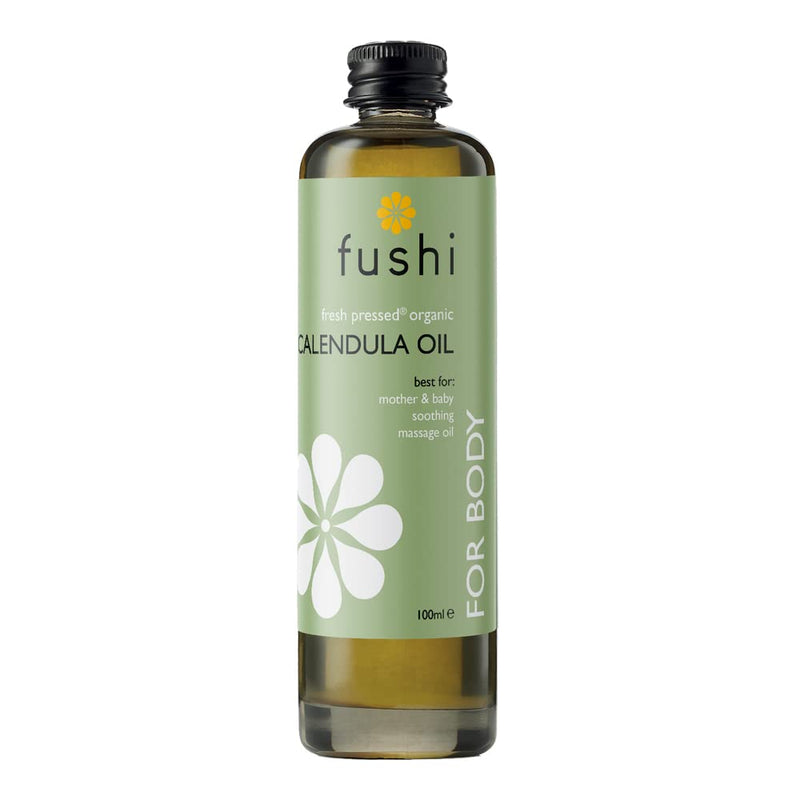 [Australia] - Fushi Organic Calendula Oil 100ml | Fresh-Pressed & Triple Infused for 3 Months | Best for Minor Abrasions, Irritated Skin, Skin Healing | Anti-inflammatory | Oil for Babies | Vegan, Made in the UK 