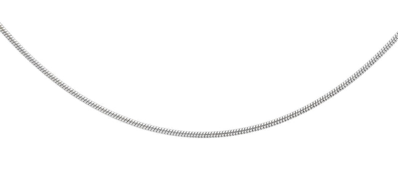 [Australia] - Tuscany Silver Women's Sterling Silver 1 mm Round Snake Chain Necklace 46 cm 