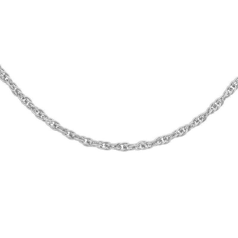[Australia] - Tuscany Silver Women's Sterling Silver 1.4 mm Prince of Wales Chain Necklace 51 cm 