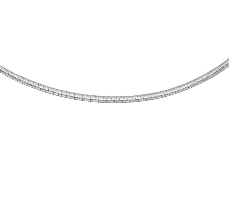 [Australia] - Tuscany Silver Sterling Silver Round Snake Adjustable Necklace of 41cm/16"-46cm/18" 