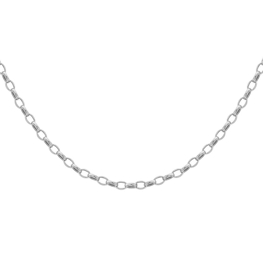 [Australia] - Tuscany Silver Women's Sterling Silver 2 mm Oval Belcher Chain Necklace 76 cm 