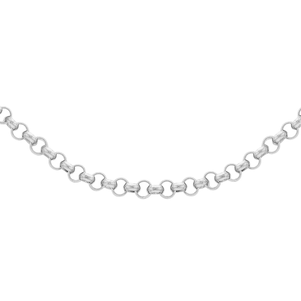 [Australia] - Tuscany Silver Women's Sterling Silver 4.3 mm Round Belcher Chain Necklace 51 cm 