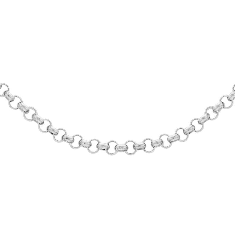 [Australia] - Tuscany Silver Women's Sterling Silver 4.3 mm Round Belcher Chain Necklace 51 cm 