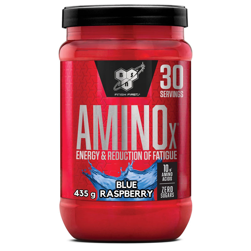 [Australia] - BSN Nutrition Amino X Muscle Building Support Powder Supplement with Vitamin D, Vitamin B6 and Amino Acids, Blue Raspberry, 435 g, 30 Servings 