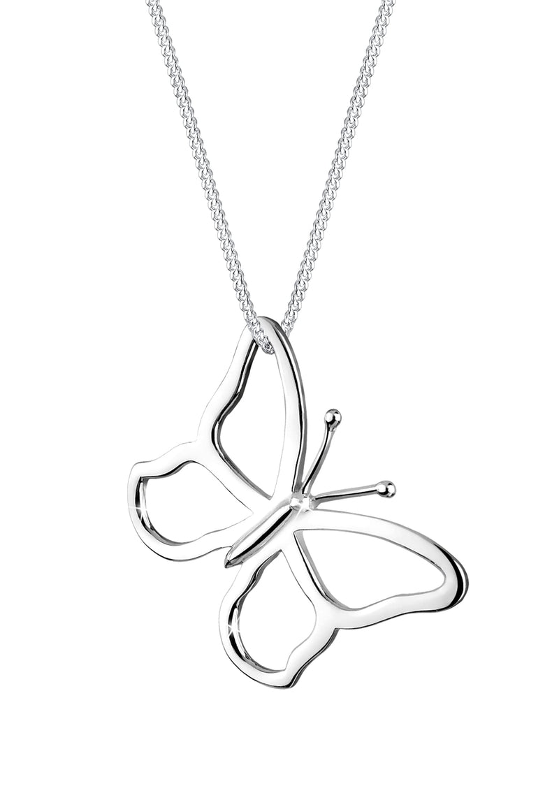 [Australia] - Elli Women's 925 Sterling Silver Xilion Cut Butterfly Pendant Necklace 