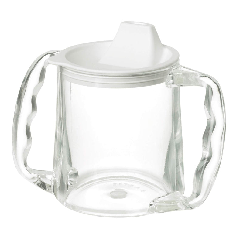 [Australia] - Homecraft Caring Mug, Two Handle Easy Grip Mug, Spill Resistant Portable Travel Mug with Spout Opening for Children, Elderly and Disabled Users , Large Spout, 300ml L (Pack of 1) Non-Retail Packaging Single 