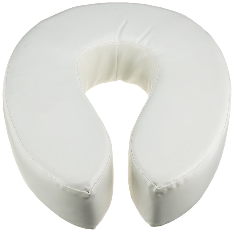 [Australia] - Homecraft Padded Raised Toilet Seat without Lid, Elevated Comfort Toilet Seat Support for Elderly, Handicapped and Disabled Users, White Colour, 10 cm 