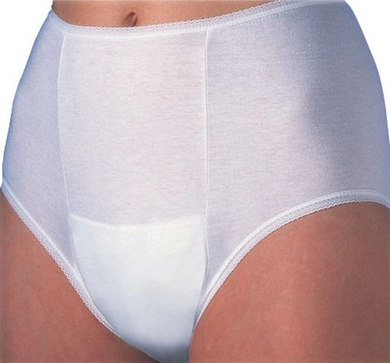[Australia] - Ladies Pants with Pad, X-Large (Hips 42-44"), White (Eligible for VAT relief in the UK), Dry Layer to Reduce Dampness 