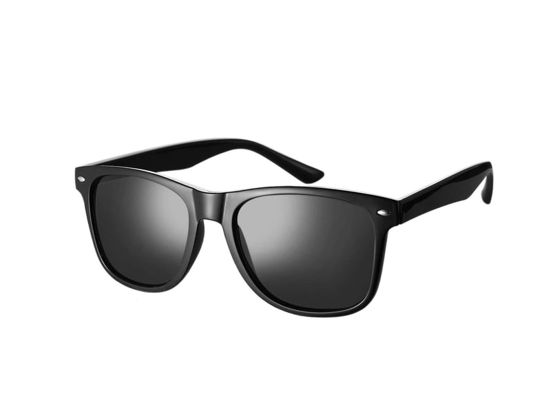 [Australia] - Komonee Drifter Sunglasses Classic Style Retro Sun Shades Eye Glasses UV400 Protection Unisex For Men Women Golf Cycling Sports Fishing Travel Black 