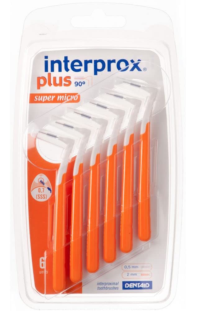 [Australia] - Interprox 0.5 mm Orange Super Micro Plus Interproximal Brush - Pack of 6 6 Count (Pack of 1) 