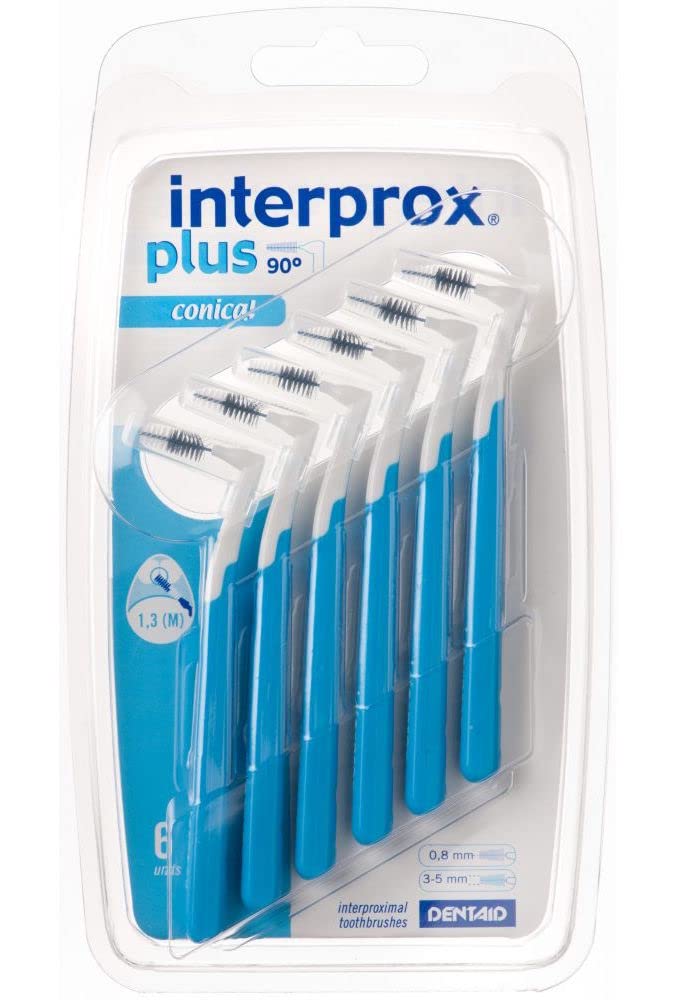 [Australia] - Interprox 0.8 mm Blue Plus Interproximal Conical Brush - Pack of 6 