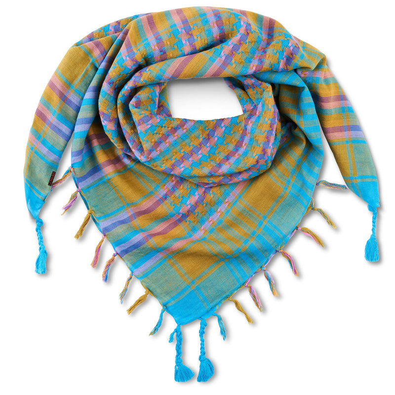 [Australia] - Lovarzi Desert Scarf Multicoloured - Colourful fashion desert scarf for Men & Women Multicoloured Blue 
