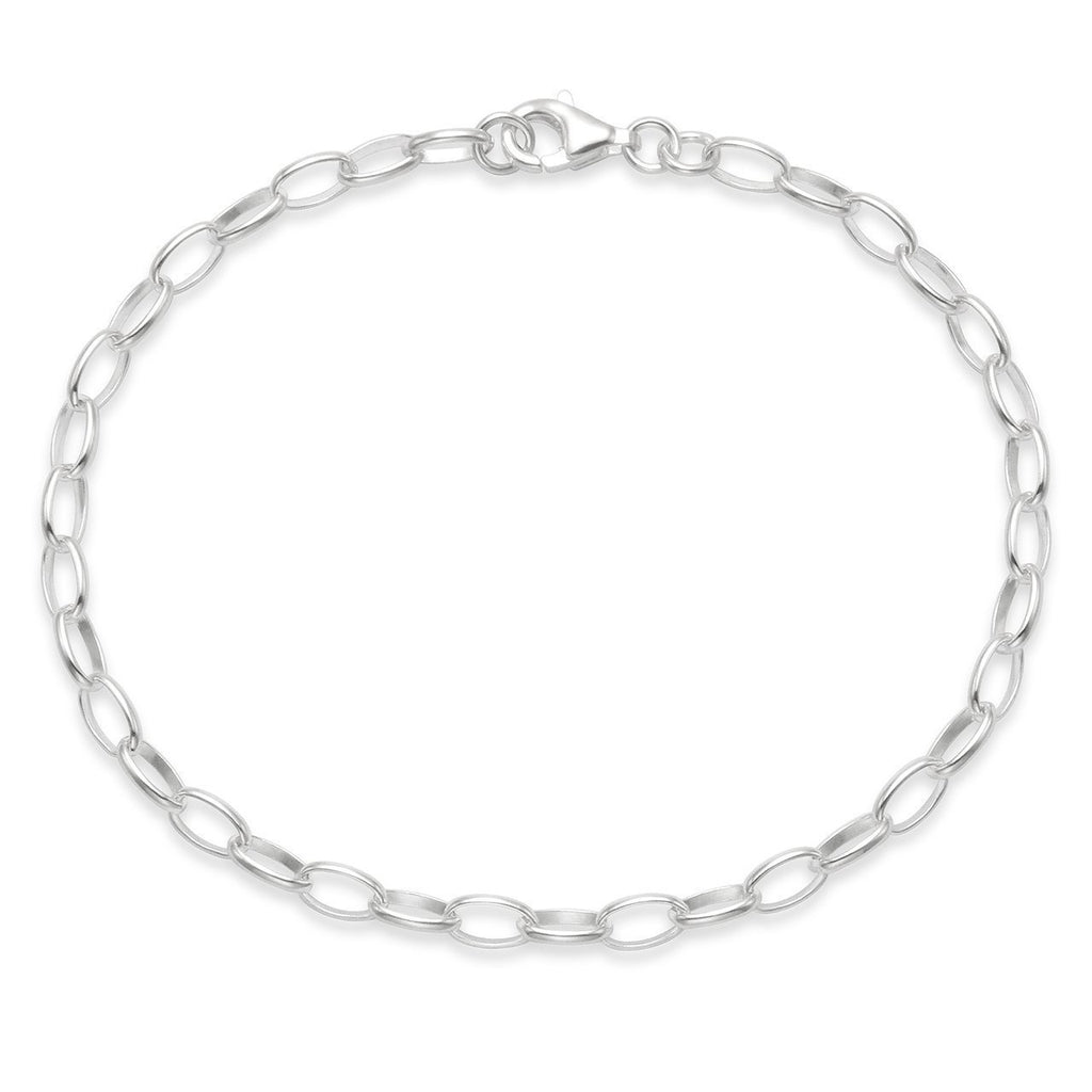 [Australia] - Heather NeedhamSterling Silver bracelet - Oval link charm bracelet suitable for charms- length Approx 7" - weight 2.7gms Gift boxed 3901 