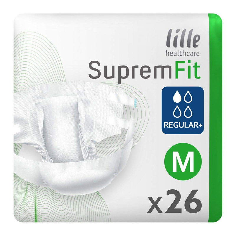 [Australia] - Lilfit Healthcare Supreme Fit All-in-One Briefs, Pack of 26, Regular +, Medium, Adult Diapers for Men and Women, Incontinence Pants with Anti-Leak Barriers for Hygienic Use, Absorbent Undergarments 