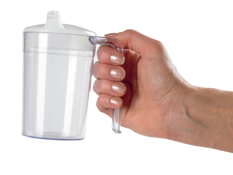 [Australia] - Homecraft Clear Mug, Shatterproof, Drinking Cup, For Eldery, Children or those with Weak Grip/Arthritis 1 Count (Pack of 1) Single 