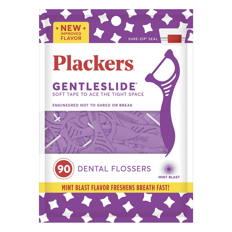 [Australia] - Plackers Gentleslide Flossers (Pack of 1 x 90 Count) 90 Count (Pack of 1) 
