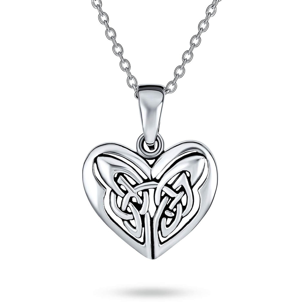 [Australia] - Celtic Triquetra Love Knot Butterfly Heart Pendant Necklace For Women For Teen 925 Sterling Silver 