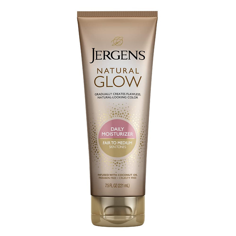 [Australia] - Jergens Natural Glow Daily Moisturizer for Body, Fair to Medium Skin Tones, 7.5 Ounce Tube 
