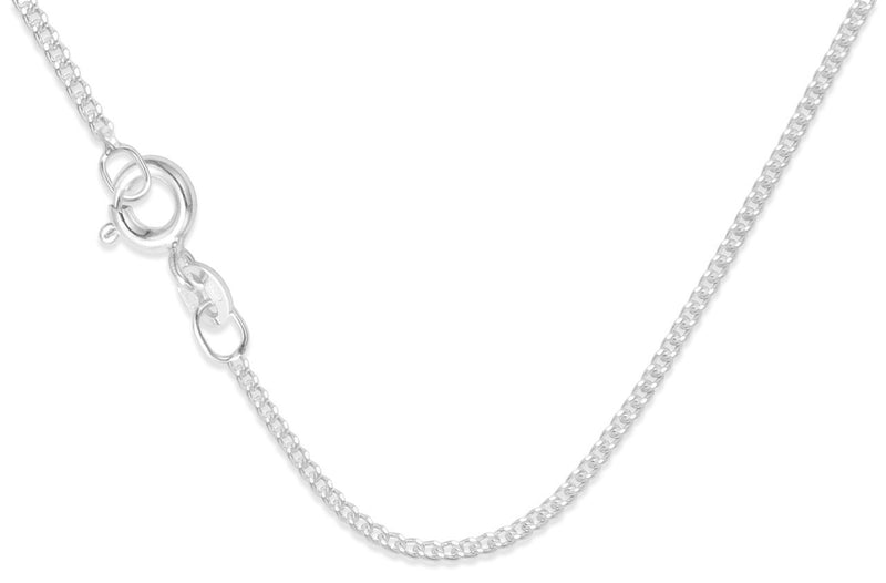[Australia] - 925 Sterling Silver 18" Curb chain - Good quality 1.2 gauge - Length 18" (46cm). Gift boxed. 8500/18 