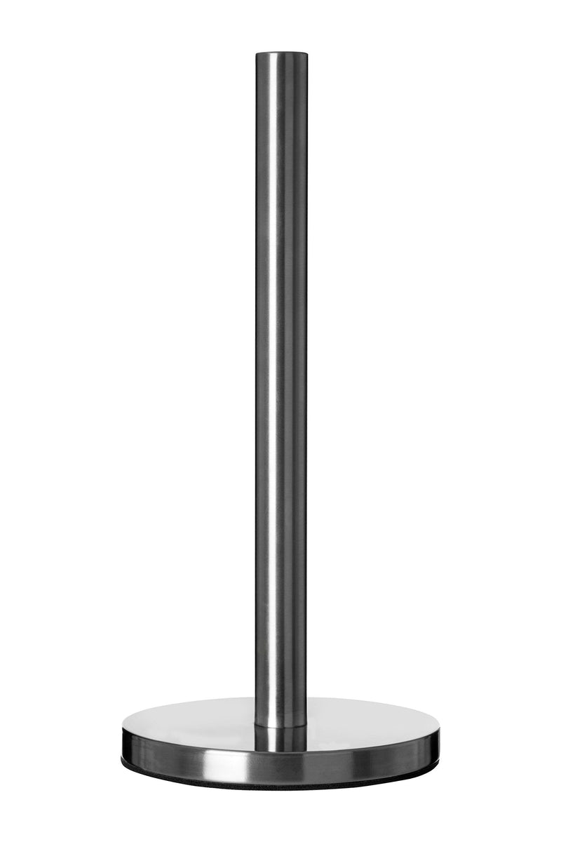 [Australia] - Premier Housewares 511187 Brushed Sleek Kitchen Roll Holder Free Standing Vertical Paper Towel Stand Stainless Steel With Base 33 x 15 x 15 , Silver 