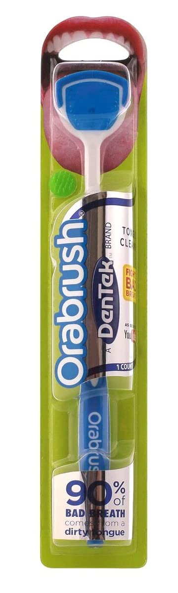[Australia] - DenTek Orabrush Tongue Cleaner and Tongue Scraper, 1 Count (Pack of 1) 1 Count (Pack of 1) 