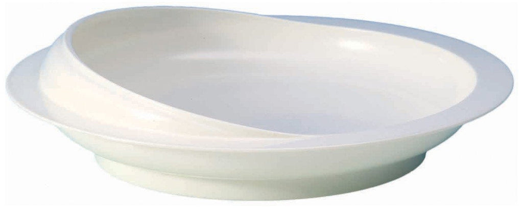 [Australia] - Aidapt Large Scoop Plate Eating Aid With Suction Base For Elderly and Disabled and Users With Limited Dexterity White 