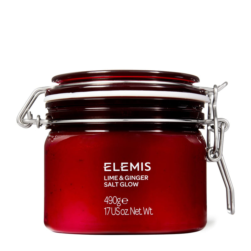[Australia] - ELEMIS Lime and Ginger Salt Glow, Invigorating Salt Body Scrub, Exfoliating Scrub to Nourish and Tone, Body Exfoliator for Exceptionally Soft Skin, 490g 