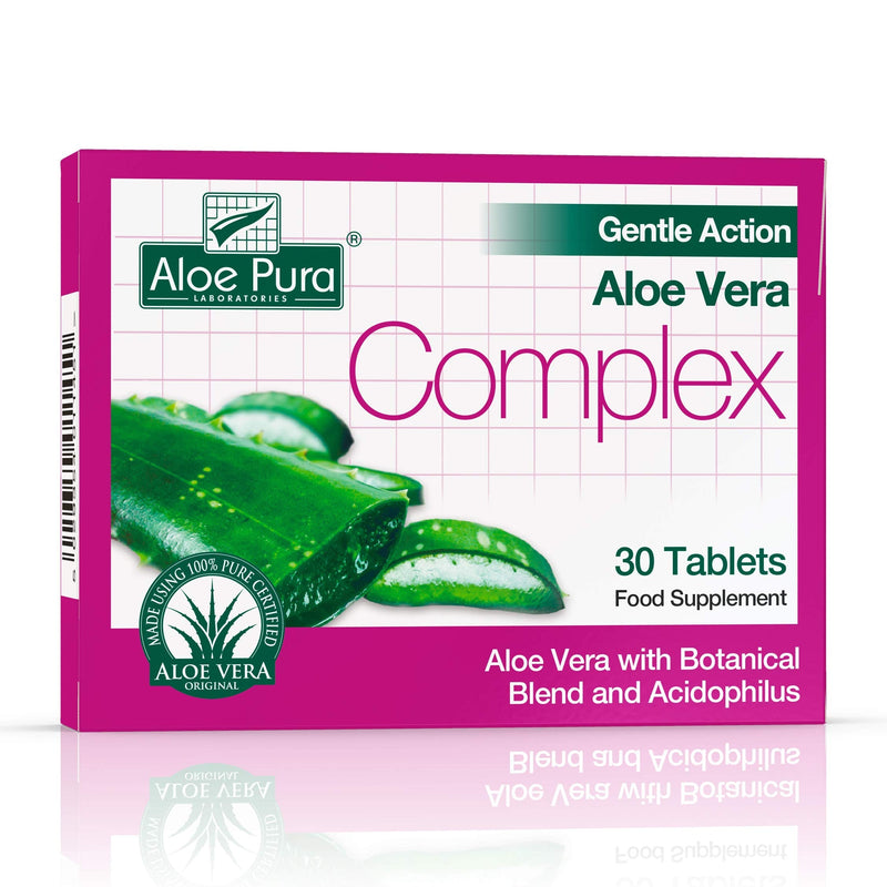 [Australia] - Aloe Pura, Aloe Vera Gentle Action Complex Tablets , Natural , Vegetarian , Cruelty Free , Food Supplement, Botanical Blend , 30 Tablets 30 Count (Pack of 1) 